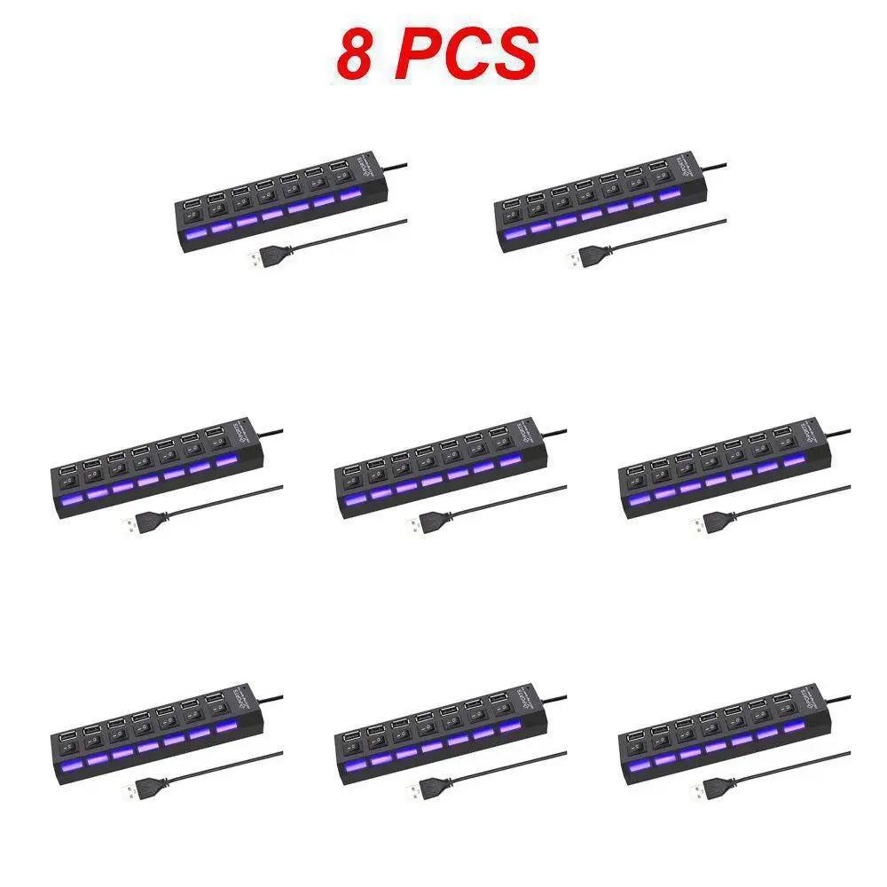1~8PCS USB Hub USB 2.0 Hub Multi USB
