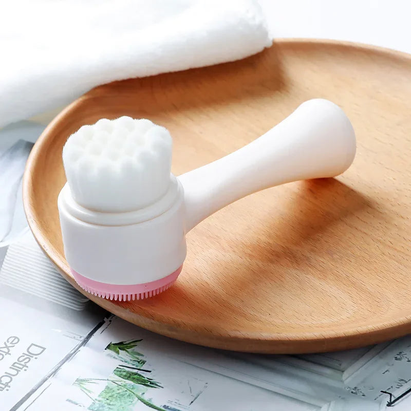 Silicone Face Cleansing Brush Double-Sided Facial Cleanser Blackhead