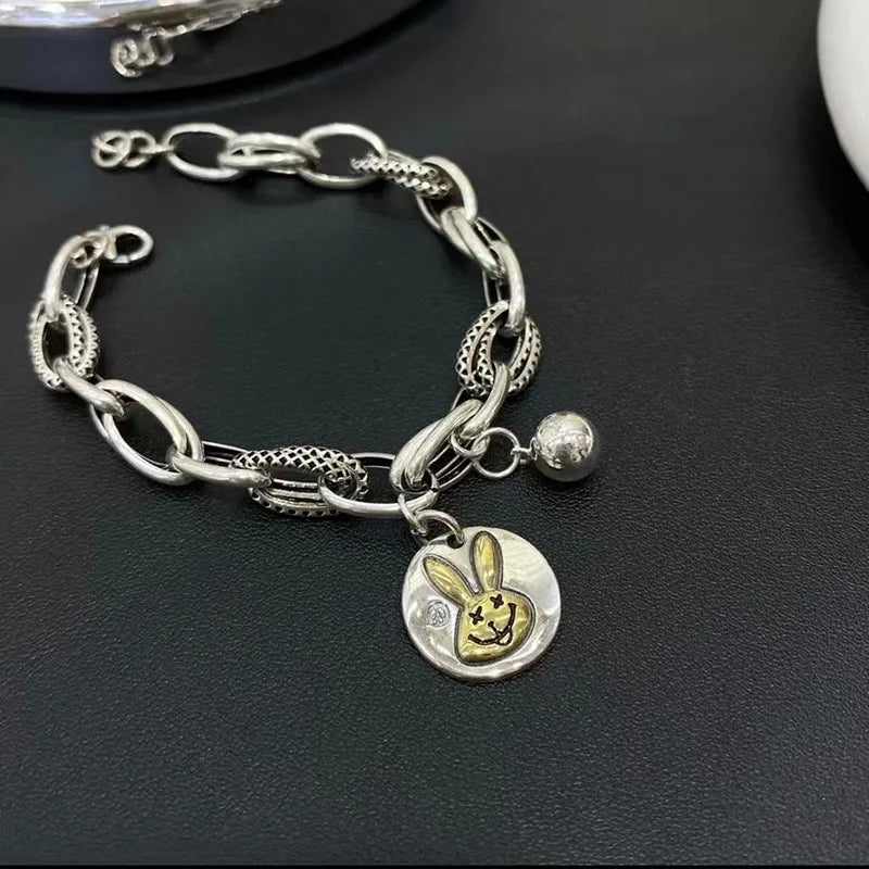 100% Solid 925 Sterling Silver Hiphop Thick Round