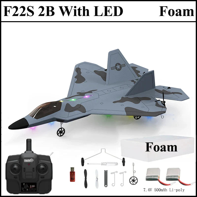 New F22S 2.4G 4CH 3D6G RC Airplane Raptor