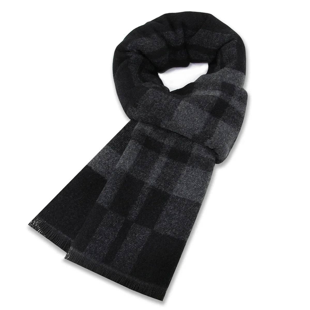 High Quality Men Scarf Autumn Winter Plaid Knitted