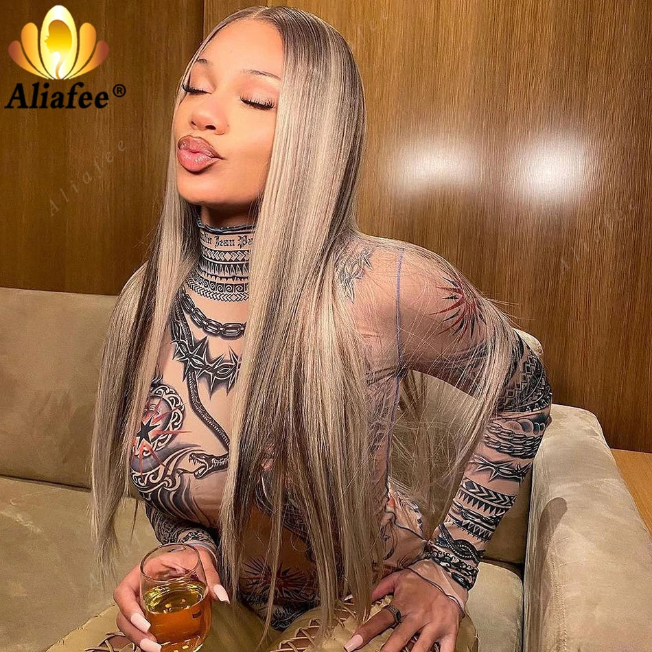 Highlight hd 13X6 Lace Frontal Wig Human Hair