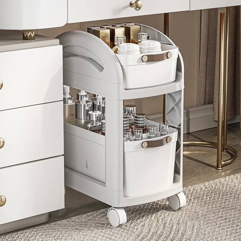 Movable Storage Trolley Kitchen Wheels Rack Small Mobile