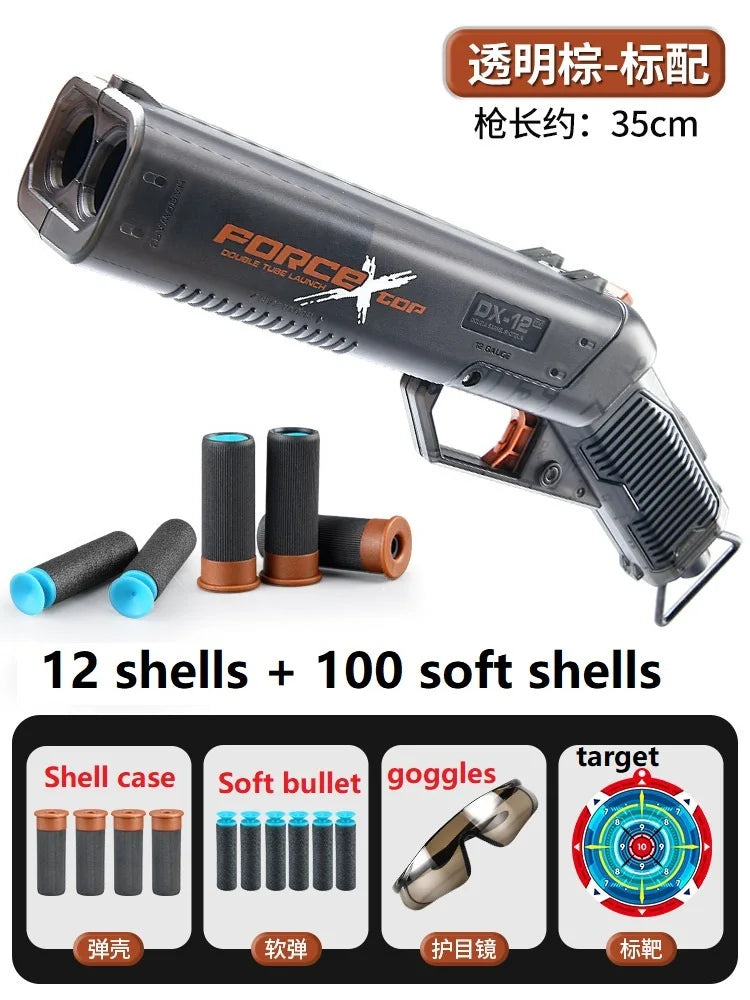 New Toy Gun Double-Barreled Soft Bullet Gun Toy