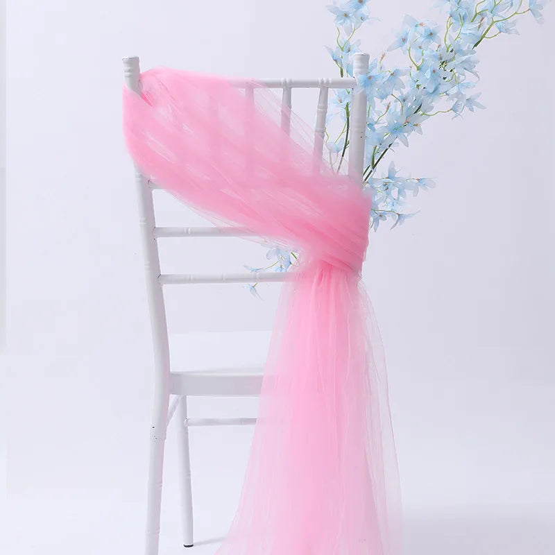 20pc/lot Tulle Sheer Organza Sashes For Wedding Banquet