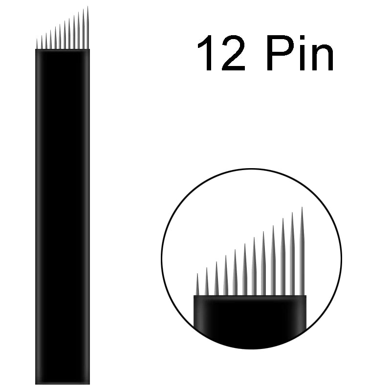 500pcs 0.18mm Microblading Needles Agulhas Lamina Tattoo Blades