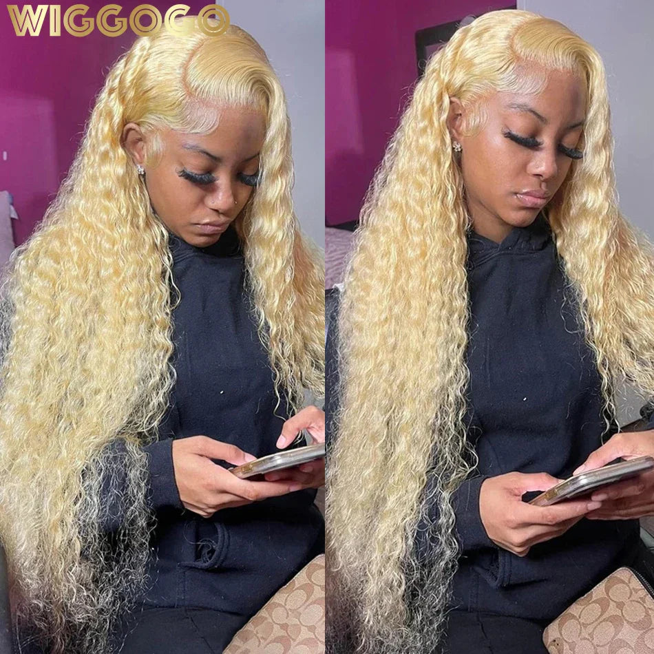 Wiggogo Blonde Lace Front Wig Glueless 613 Hd