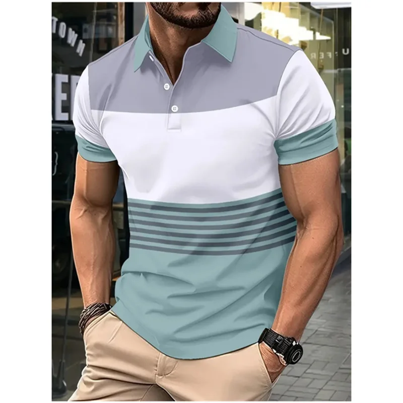Summer New Men Polo Shirt Personalized Business Casual