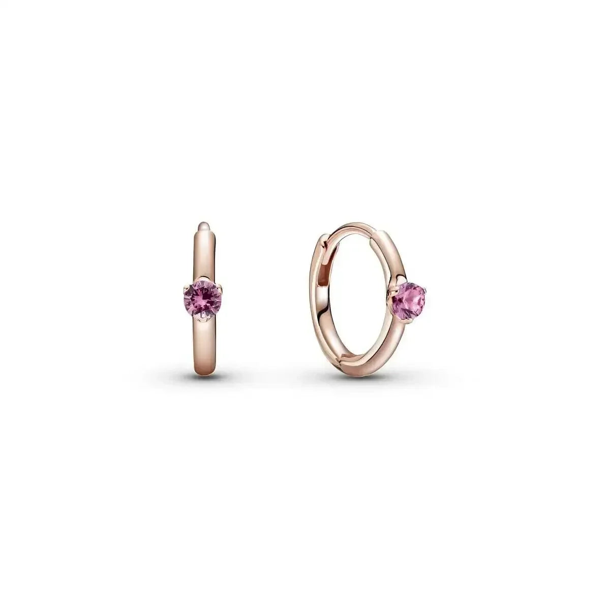 New 925 Sterling Silver Earring Pave Moments Heart