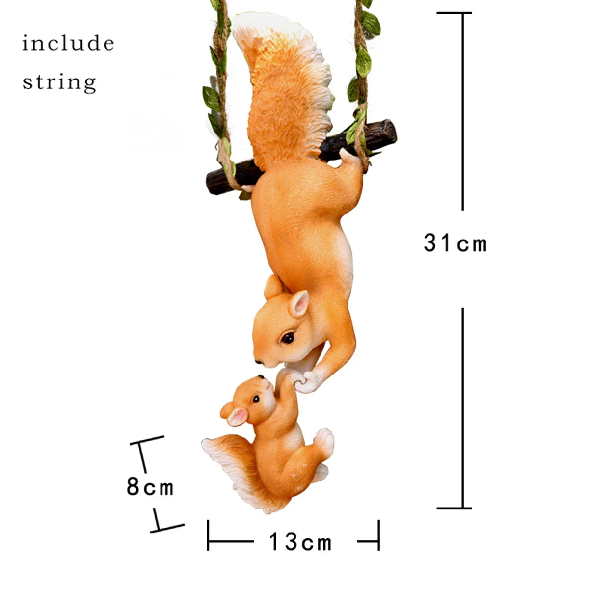 1pc Creative Climbing Rope Squirrel Figurine - Perfect