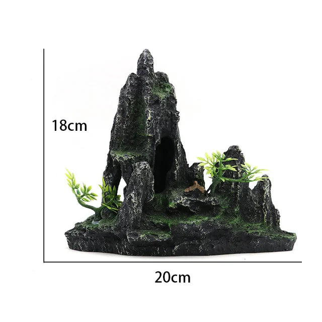 Fish Tank Plant Rockery Multi-style Aquarium Decoration,Resin Artificial