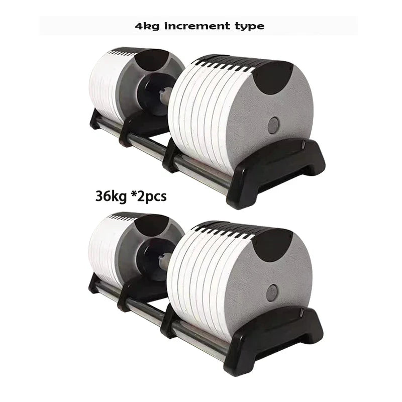 Adjustable Iron Steel Dumbbell, Weight Disc, 1 Second