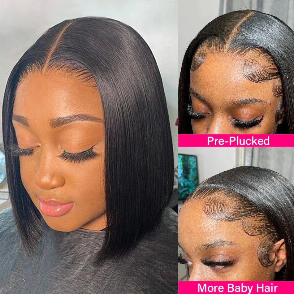 Brazilian Remy 13x6 Bob Human Hair Front Wigs