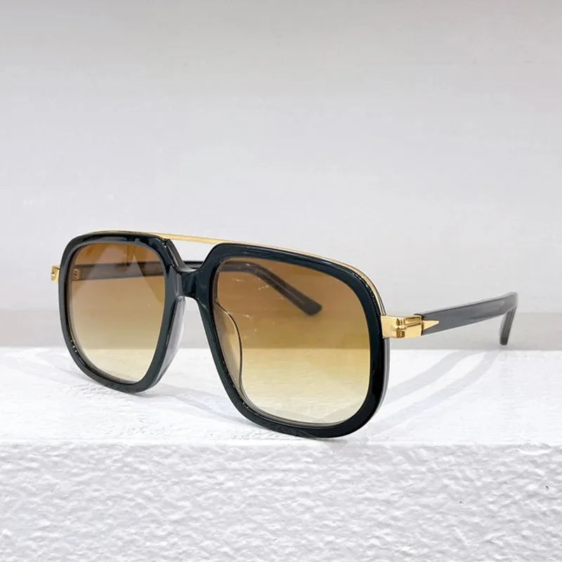 Square Double Bridge Sunglasses 7101 Men and Women