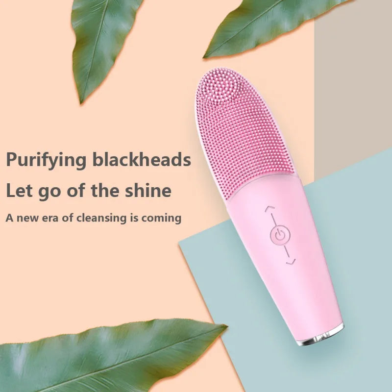 Silicone Face Washing Machine Ultrasonic Vibration Waterproof Facial