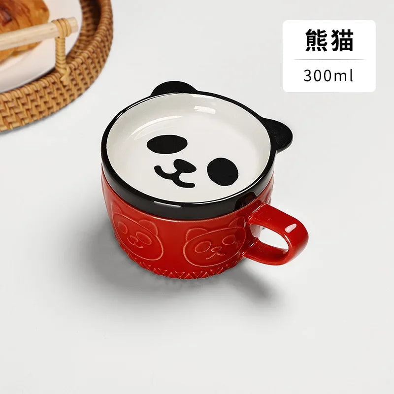 Creative Mug Cute Cartoon Animal Ceramic Mug with