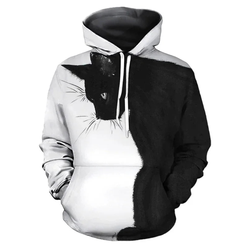 2024 New Arrival Black and White Cat 3D