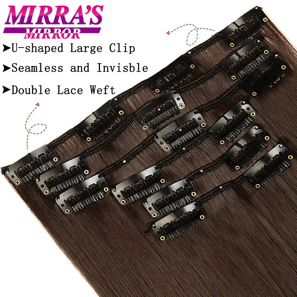 Synthetic Clip in Hair Extensions 6 Pcs/Set 16
