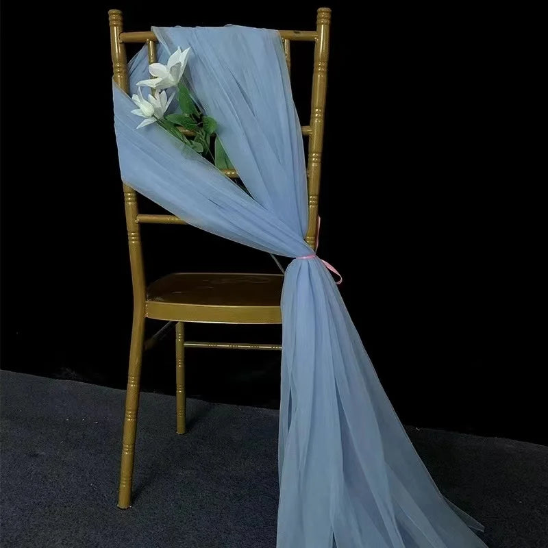 20pc/lot Tulle Sheer Organza Sashes For Wedding Banquet