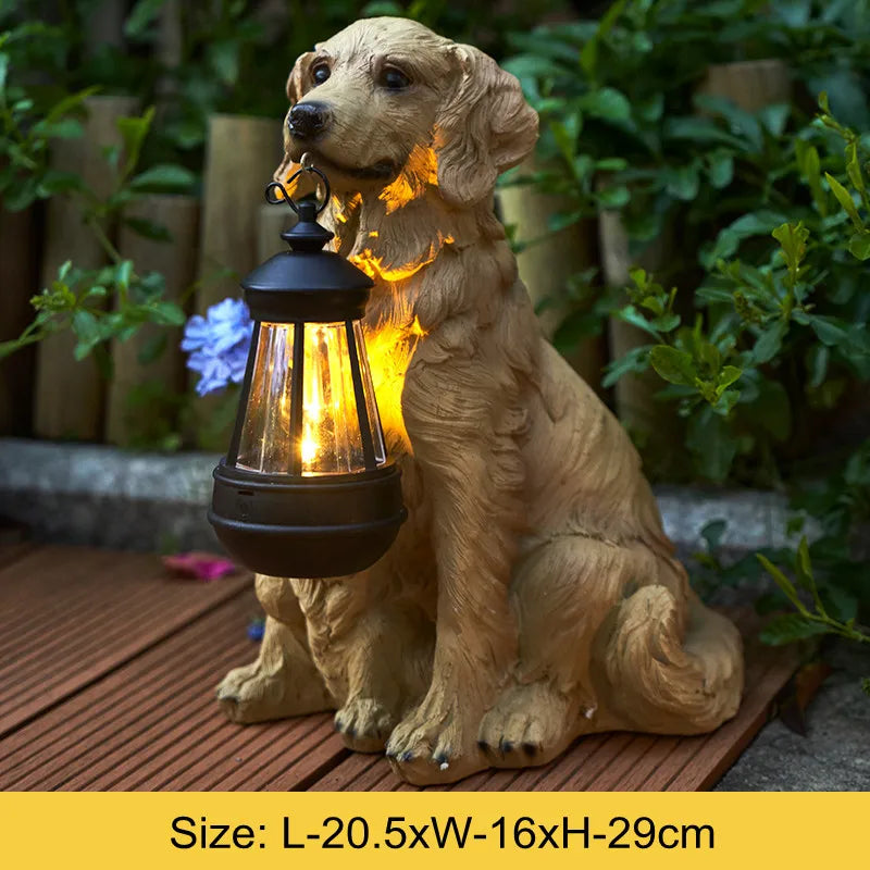 Solar Simulation Animal Light Outdoor Waterproof Resin Dog