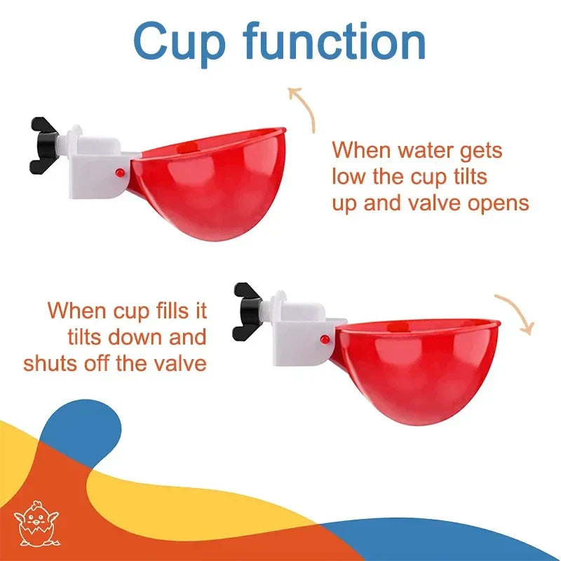 5/10PCS Automatic Chicken Water Feeder Drinking Cups Poultry