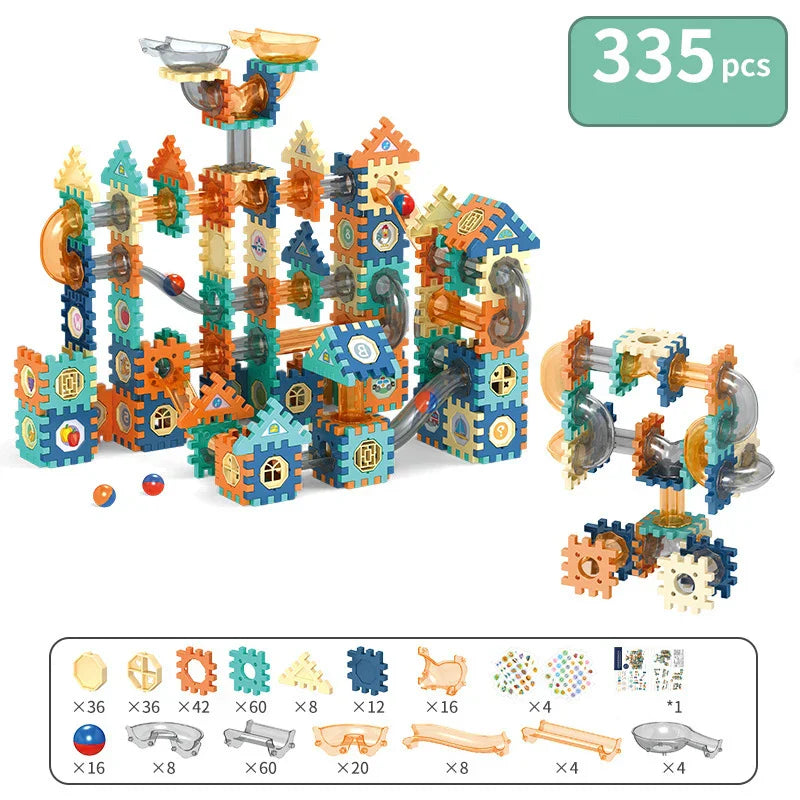 Marble Run Race Track Building Blocks Toys Kids