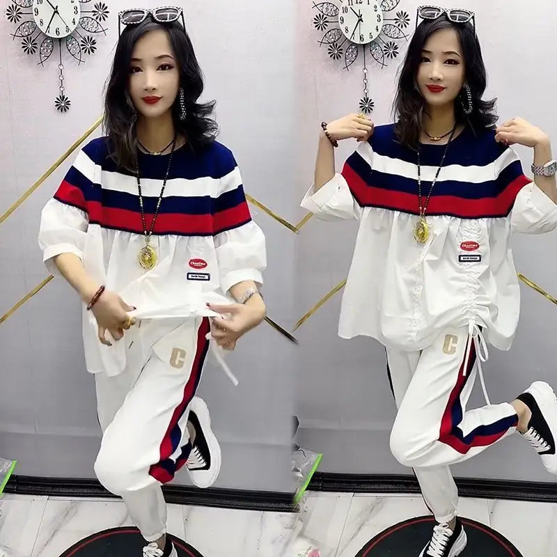 2023 New Fashion Set Women's Slim Loose Fit