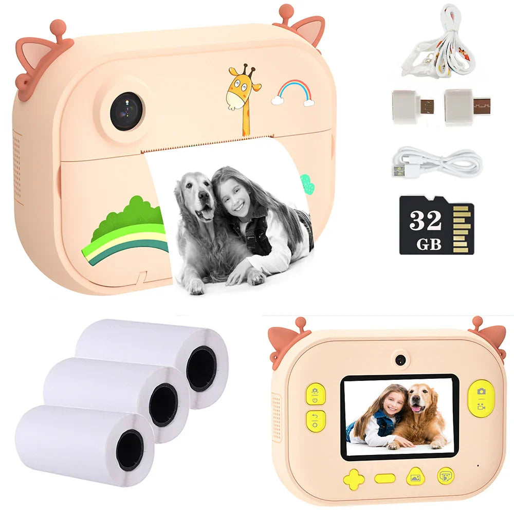 Kids Camera Instant Print Photo 1080P Video Digital