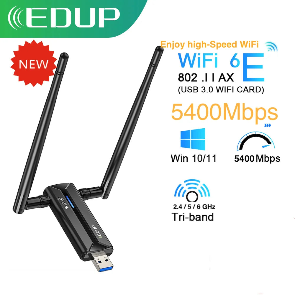 EDUP AX5400 USB 3.0 WiFi 6E Wireless Network