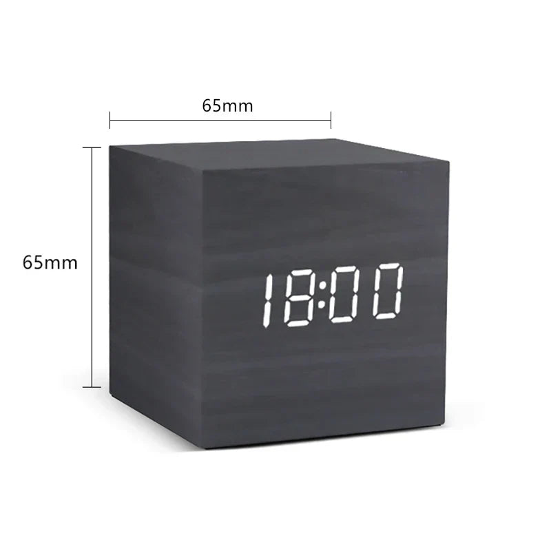 Modern Wooden Led Smart Alarm Clocks For Bedrooms