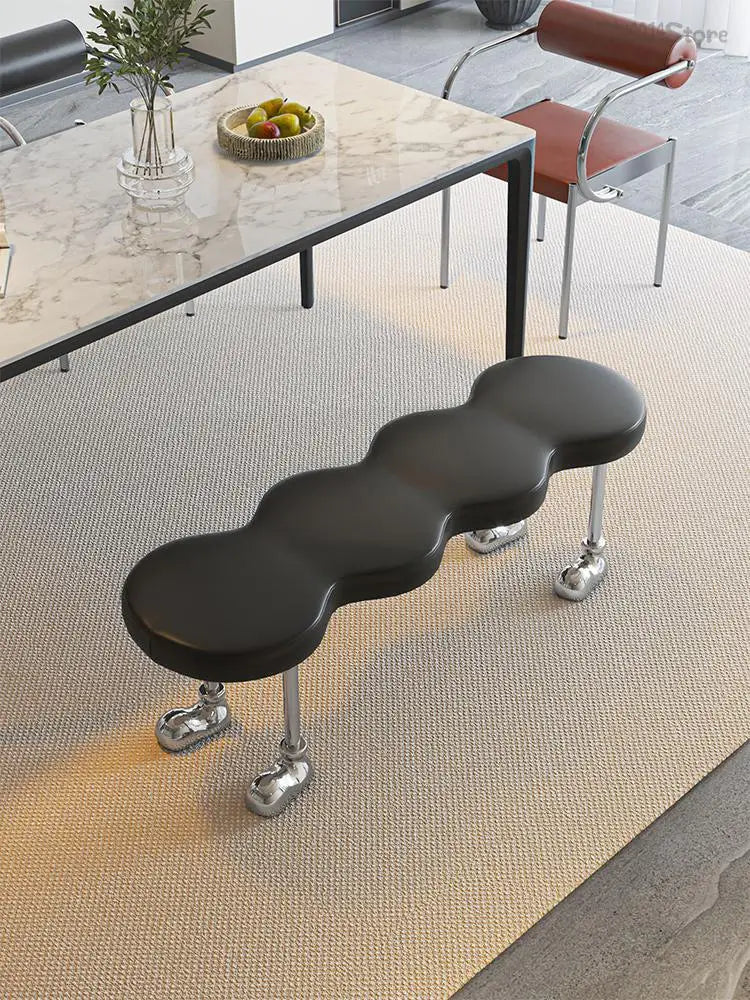 Internet Celebrity French Style Bench Cream Style Stainless