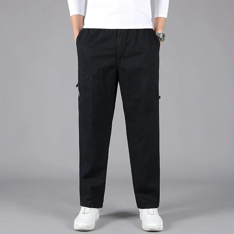 Middle Aged Men's Loose and Comfortable Pure Cotton,
