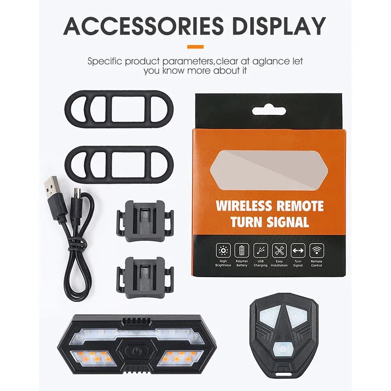 120dB Bicycle Horn Taillight with Turn Signal Bike