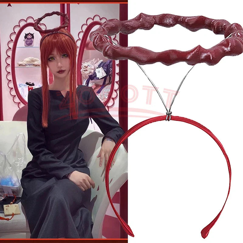 23CM Makima Halo Anime Chainsaw Man Cosplay Wig