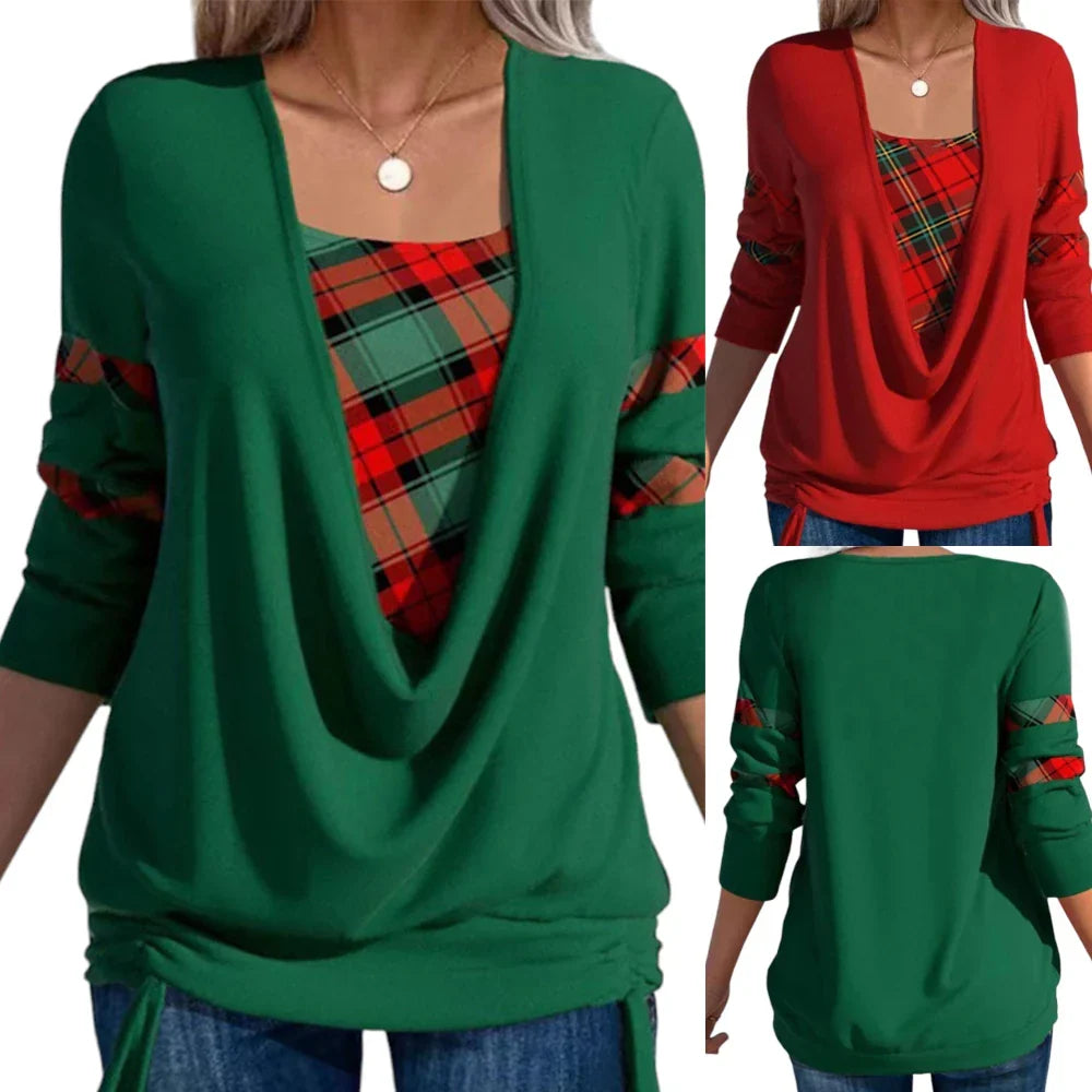 Women Autumn Winter Casual Long Sleeve VNeck Knitted