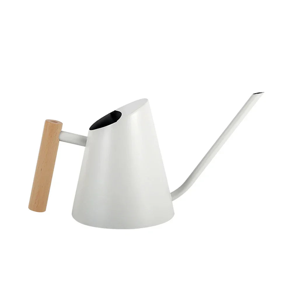 Stainless Steel Watering Pot With Long Spout Wood