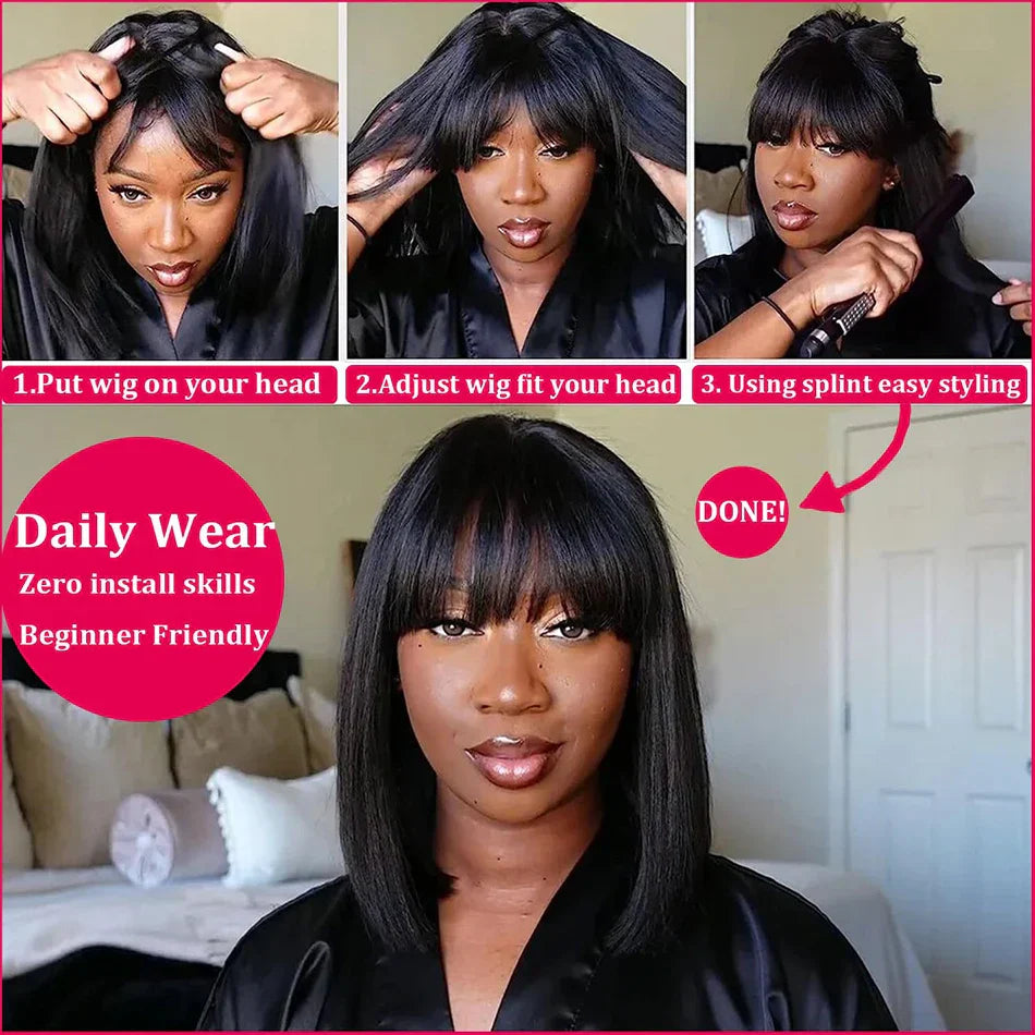 Middle Part 3X1 Hd Lace Wig Bone Straight