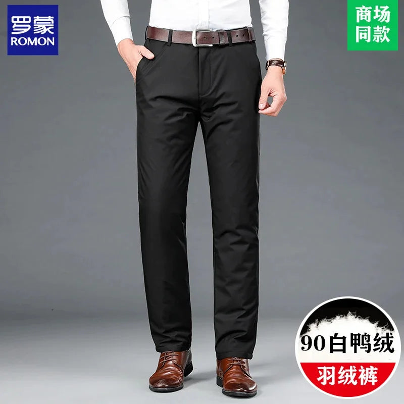 High End Down Pants for Men 90% White