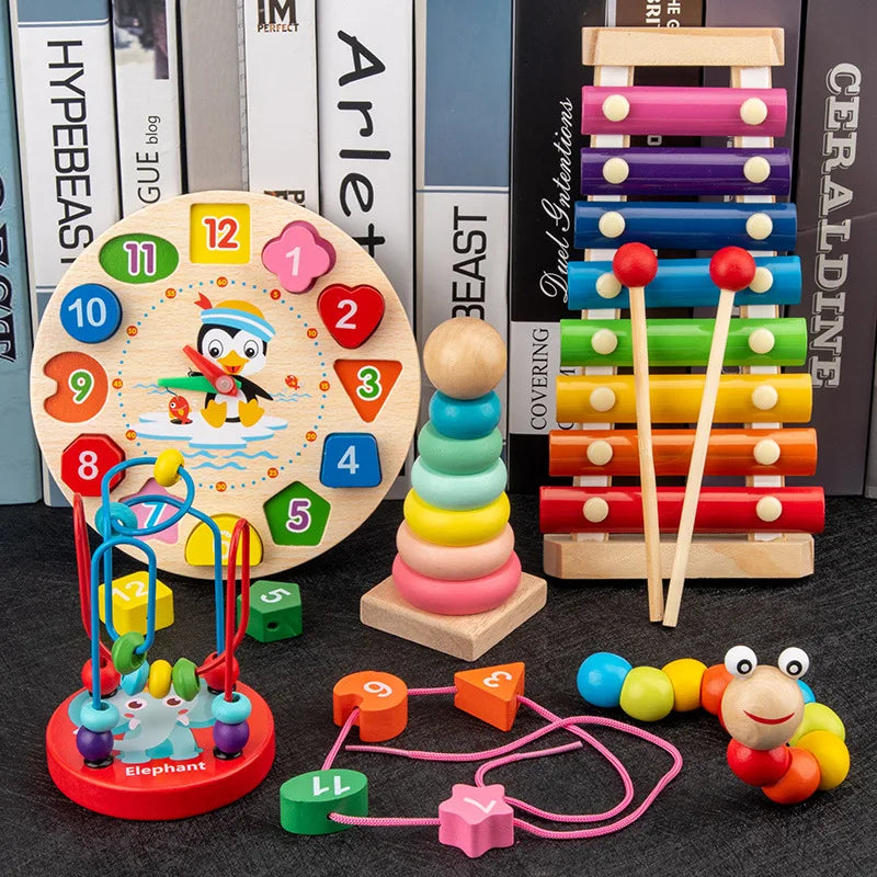 Montessori Wooden Toys Baby Educational Toy Childhood Learning