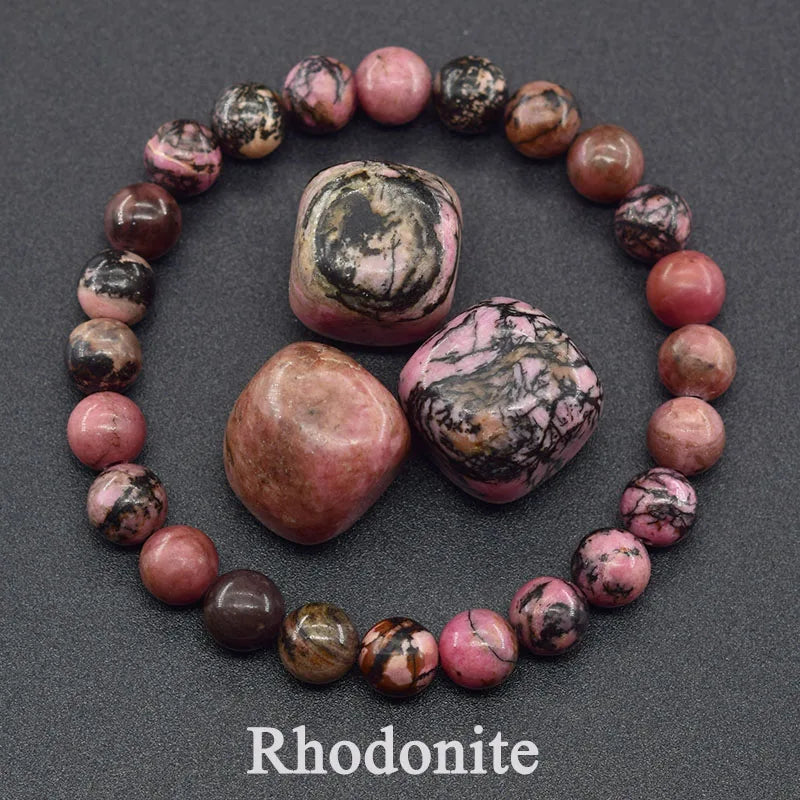 Real Natural Labradorite Stone Bead Bracelet Men Women