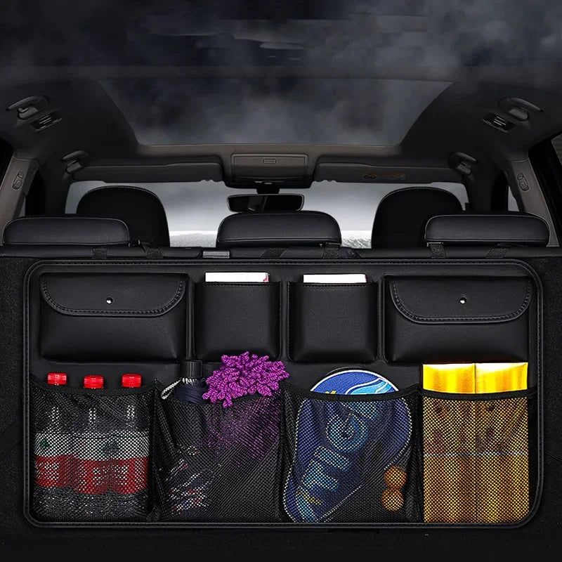 PU Leather Car Rear Seat Back Storage Bag