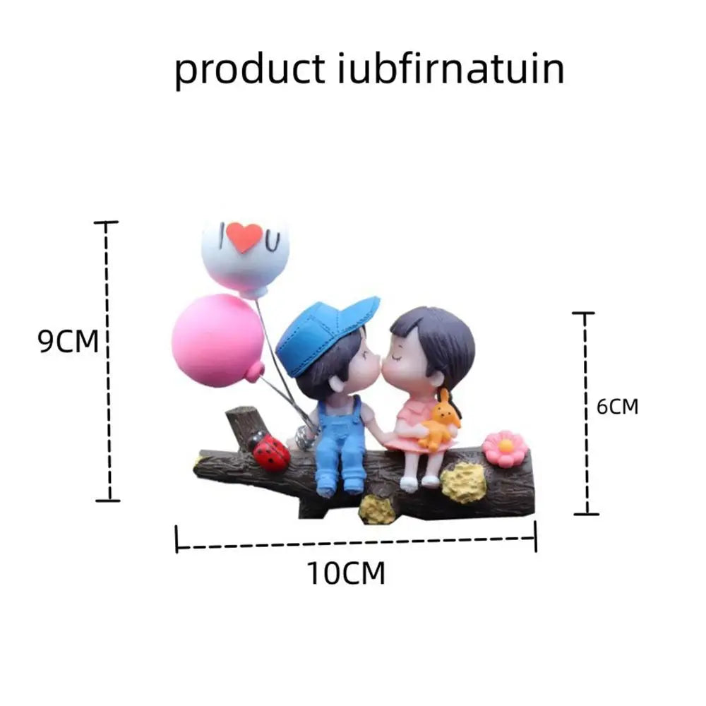 Car Decoration Cartoon Cute Couples Action Figure Figurines