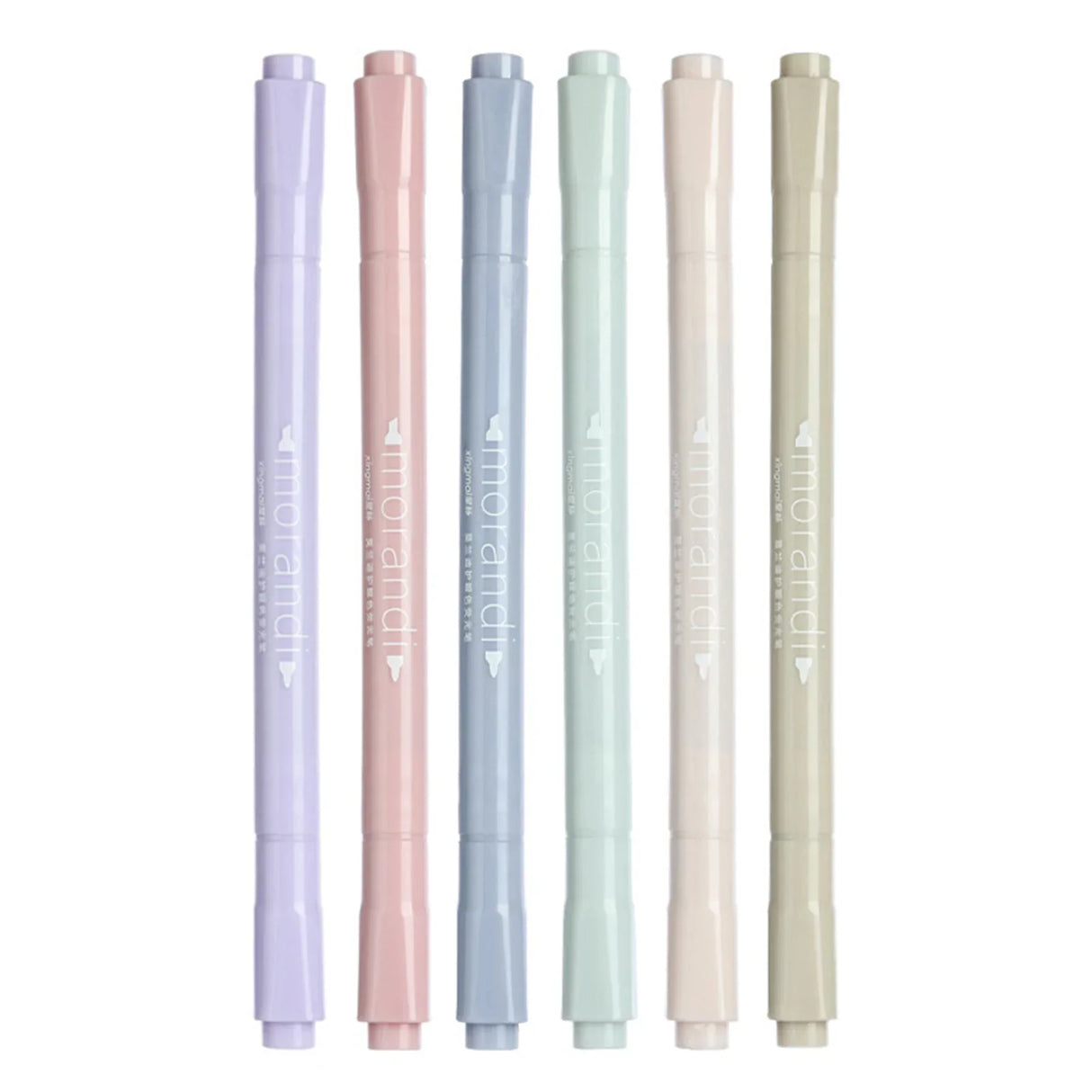6 Colored Highlighters Drawing Pens Double-ended Highlighter for