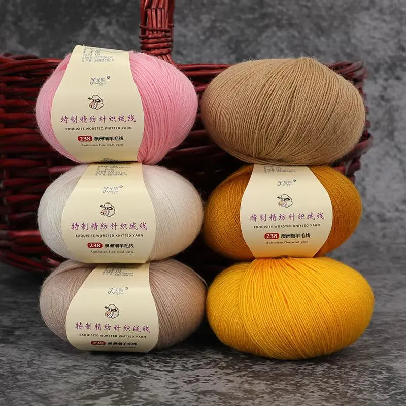 50g 100% Merino Wool Yarn Thin Yarn Soft