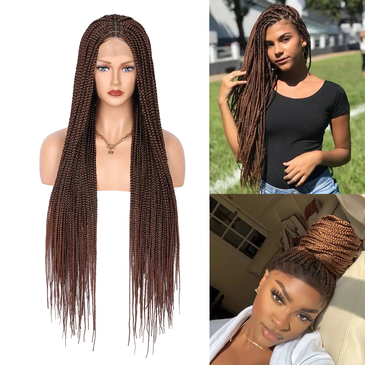 Viyskur 36 Inches Full Lace Front Knotless Box