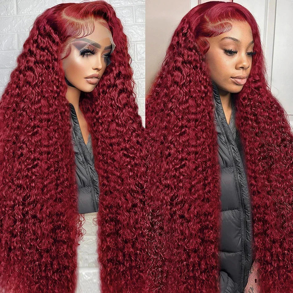 Cosdelu 13x4 Deep Curly Lace Frontal Wig 99J
