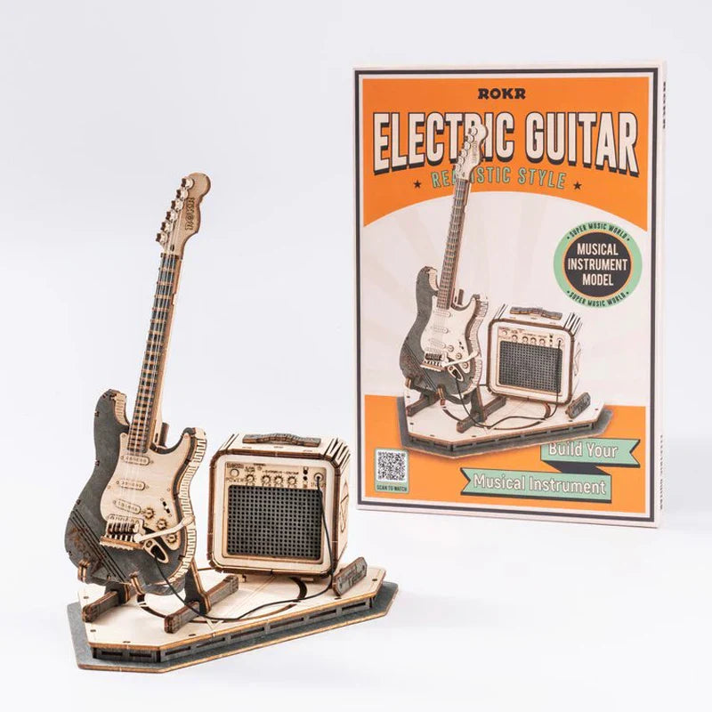 Robotime ROKR Electric Guitar Model Gift Kids Assembly