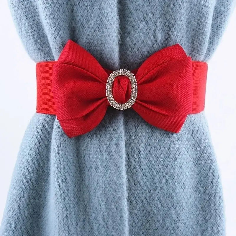 Diamond Glitter Bow Tie Waistbelt for Girls with