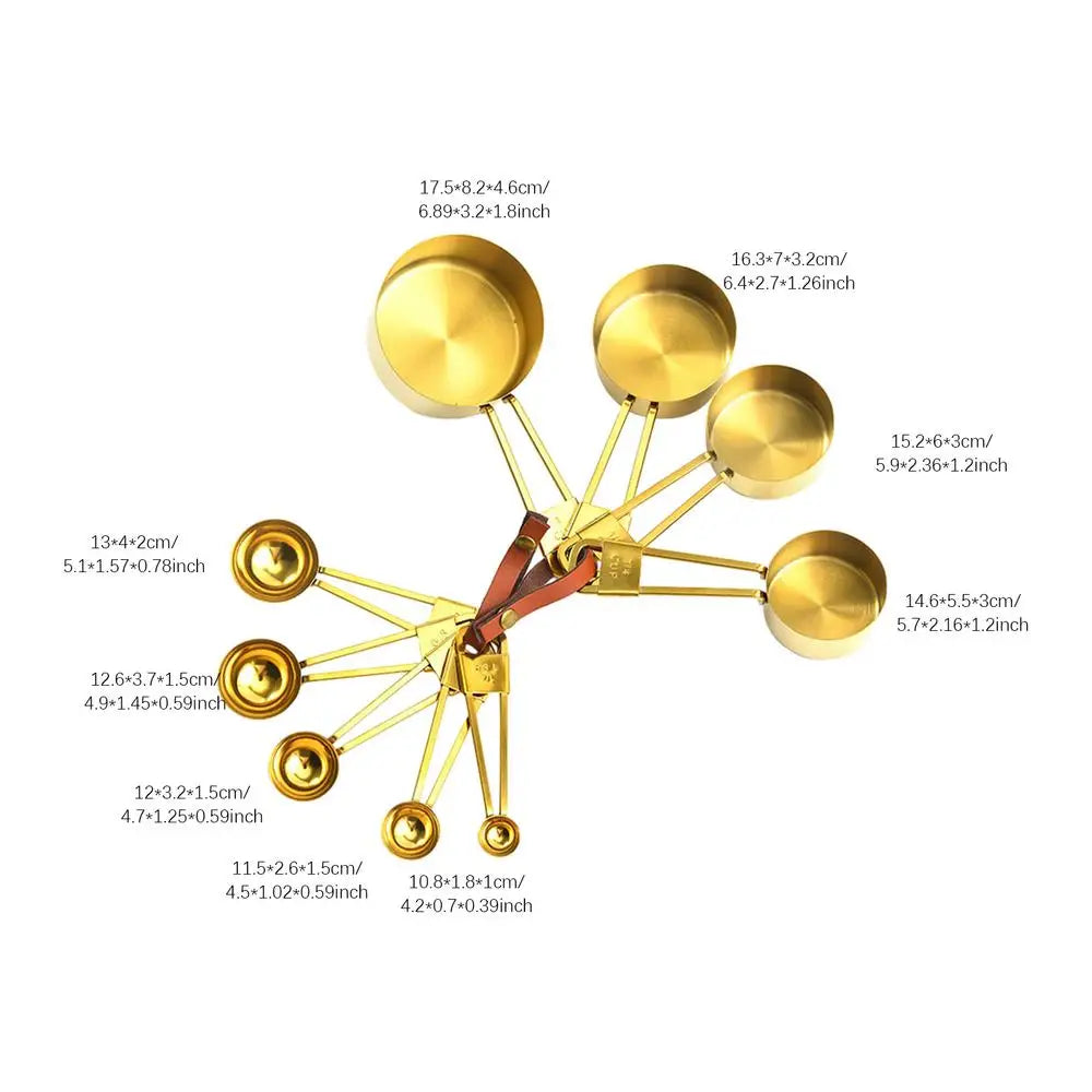 Stackable Measuring Cups And Spoons 9pcs Liquid Food