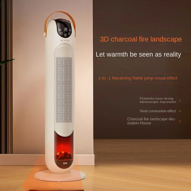 3D Flame Carbon Fire Landscape Remote Control Portable